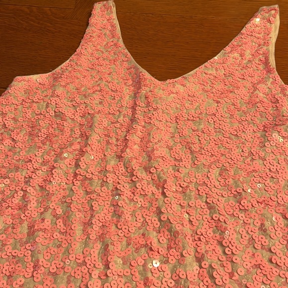 NWT JCrew pink sequin Tank Top (Size M) - Picture 3 of 9